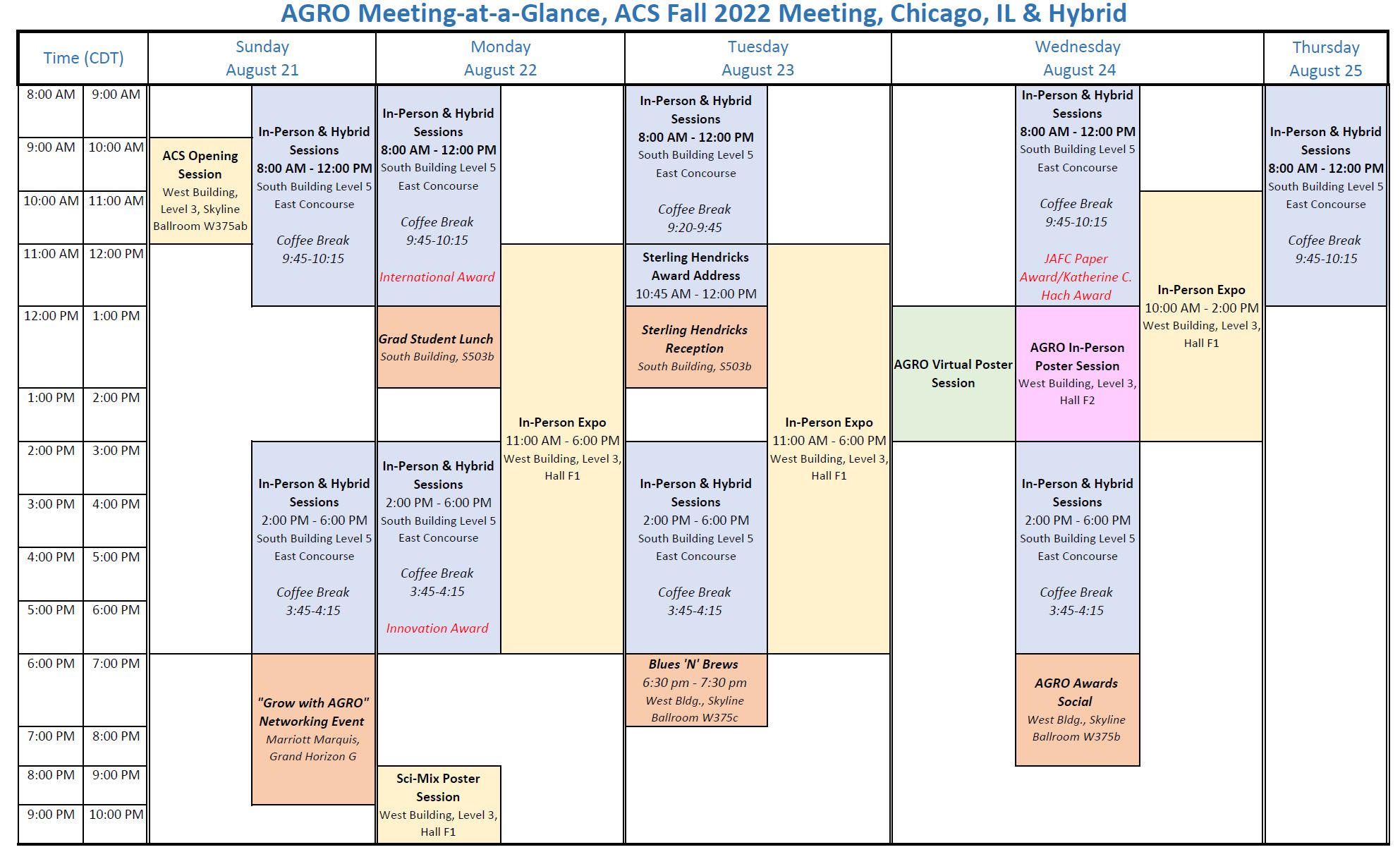 Acs Fall 2025 Denver Schedule Lonna Virginia